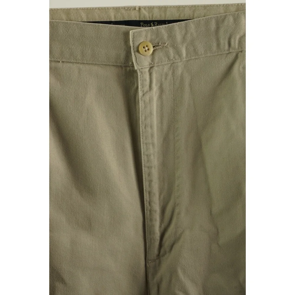 Vintage 80s Polo Ralph Lauren‎ USA Men's 42 x 32 Khaki Twill Pleated Chino Pant